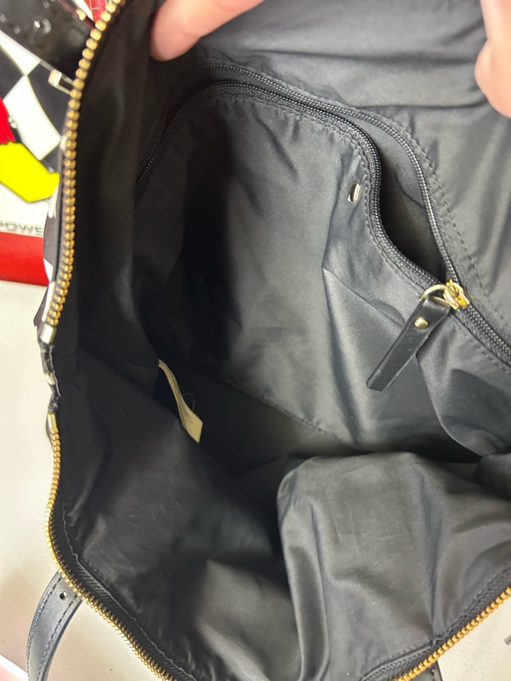 kate spade Black and White Heart-Print Tote - Picture 5 of 10